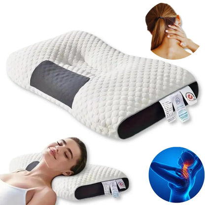 Almohada cervical para aliviar presión del cuello durante el descanso