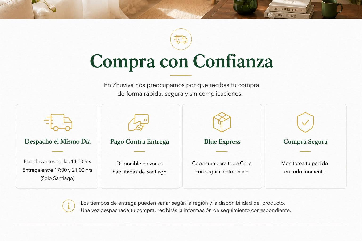 Compra con confianza en ZHUVIVA